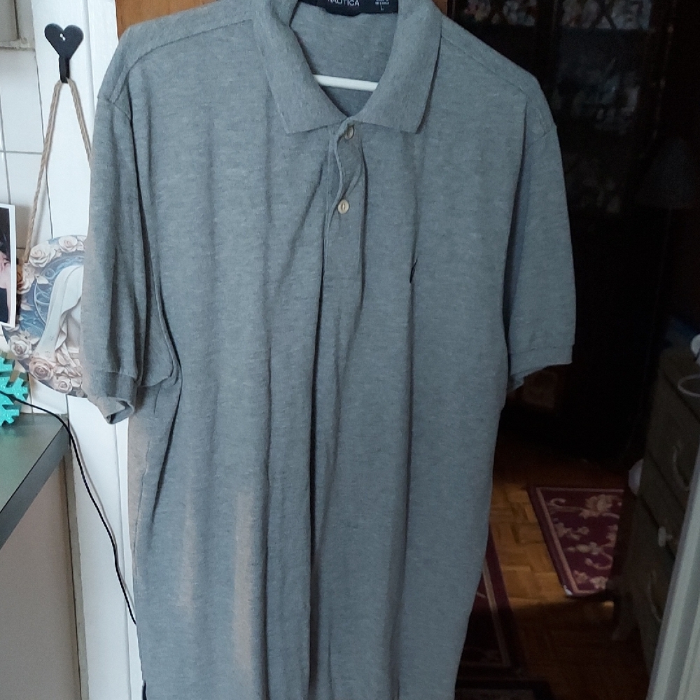 Nautica Men's Polo in Heather Gray